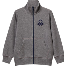 United Colors of Benetton Pure Cotton Sweatshirt with Zipper - Gray (3J68C501B_507)