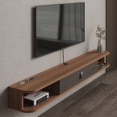 Svävande TV-Hylla Av Trä 160 cm