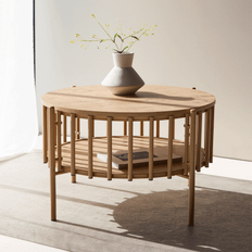 Venture Home Beige Sofaborde Venture Home Rubbo 80x50 cm Trælook Natur Sofabord