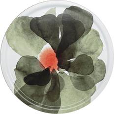 Marimekko Serving Trays Marimekko Valssi Ø46 cm White Forest Green Tomato Red Serving Tray