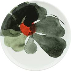 Marimekko Dinner Plates Marimekko Valssi Ø20 cm White Forest Green Tomato Red Dinner Plate
