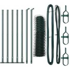 vidaXL Hexagon Fence Steel Green 0.5x10 m