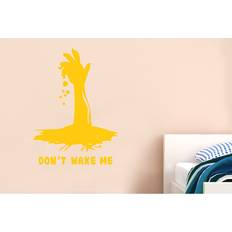 Yellow Self-adhesive Decorations Happy Larry Don't Wake Me Wall Sticker Dark Yellow Medium Window Film
