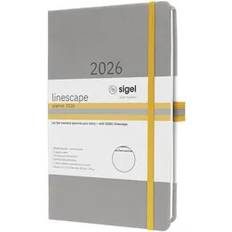 Kalendere på tilbud Sigel Wochenkalender Linescape A5 Hellgrau 2026