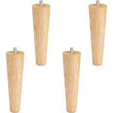 Bordsben Sotech 4er Set Möbelfüße Eiche Roh H 150 mm Tischbein 4Stk.