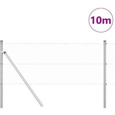 Sølv Hegn vidaXL Hexagonhegn 0.6x10 m Galvaniseret Stål 7 Stk