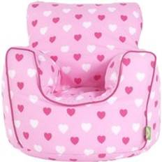 Cotton Pink Hearts Bag Arm Chair Small