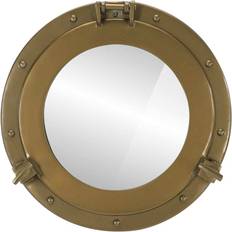 Bronze Mirrors vidaXL Porthole Hanging Aluminium Glass Wall Mirror