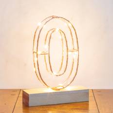 Furniture Lighting Letter Light Wire Frame O Rose Gold Picture Lighting