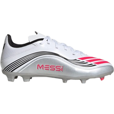 30½ Fotbollsskor Barnskor adidas Junior F50 Messi League FG/MG - Cloud White/Lucid Red/Silver Metallic