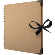 Shein 60 Pages DIY Scrapbook Photo Album (8 X 8 Inches) With 200gsm Thick Kraft Paper, For Scrapbooking, Memory Book - Great For Your Scrapbook Art And Craft Projects, Photo Printer