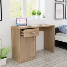 Sammenklappelige Skrivebord vidaXL Folding Oak Skrivebord 100x60cm