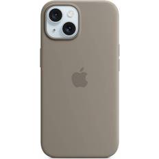 Apple Silicone Case with MagSafe for iPhone 15 Plus Clay