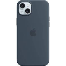 Apple Silicone Case with MagSafe for iPhone 15 Plus Storm Blue