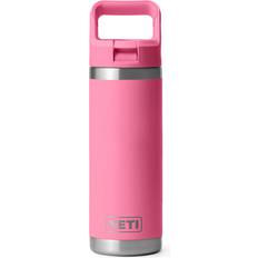 Yeti Rambler 18oz Straw Tropical Pink Water Bottle