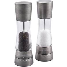 Cole & Mason Derwent Titanium Salt Mill, Pepper Mill 2pcs 19cm