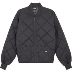 Water Repellent Work Jackets Dickies Diamond Quilted Jacket - Black
