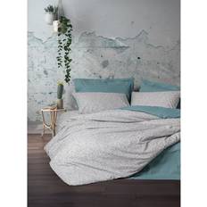Påslakan på rea BigBuy Home Premium Blå och Vit Duvetset 220 x 240 cm Påslakan