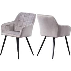 Life Interiors Camden Light Grey Kitchen Chair 82cm 2pcs