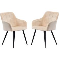 Life Interiors Camden Cream Kitchen Chair 82cm 2pcs