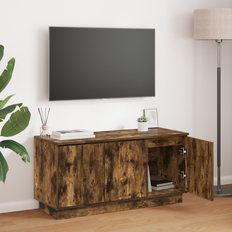 vidaXL Rökt Ek 100x38x49 cm Konstruerat Trä TV-bänk