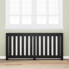Sort Radiatorskjulere vidaXL Radiator Dække Sort Eg 175x20x82 cm
