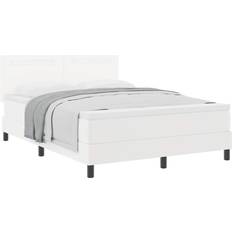 160 cm - Hvid Kontinentalsenge vidaXL Box Spring Seng Med Madras Hvid 160x200 cm Kontinentalseng