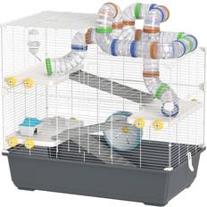 Pawhut Hamsterbur 78x45x73 cm Grå