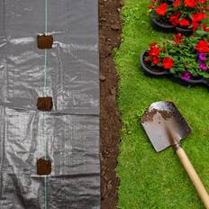 Weed Control Sheet on sale Harbour Housewares Weed Control Membrane with Pegs and Pegs 11cm H x 400cm W x 1000cm D