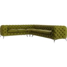 Mercer41 Chesterfield Corner L-Shape Bixby Sofa