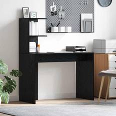 Laminat vidaXL Svart Ek MDF Laminat Kompakt Hyllor Skrivbord