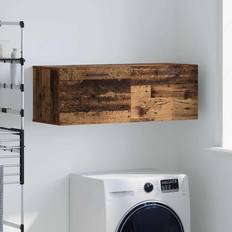 Brown Wall Cabinets vidaXL Old Wood 100 x 36.5 x 35 cm Wall Cabinet