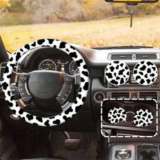 Steering Wheel Cover Kikidex Cow Print Steering Wheel Cover 2Pcs