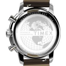 Ure Timex Digitalur Waterbury Metropolitan Brun Sølv