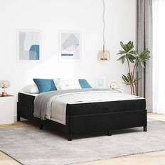 160 cm - Sort Senge vidaXL Sengestel Andet Sort Hvid 160 x 200 cm Fløjl Rammeseng