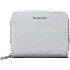 Calvin Klein Logo RFID Zip Around Wallet - Grey