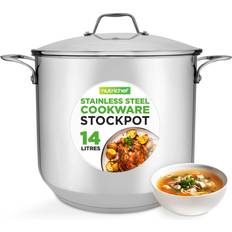 Large Stainless Steel Stock Pot with Lid