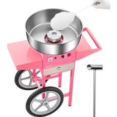Pink Candyflossmaskiner VEVOR Kommerciel Candyflossmaskine Med Vogn 1000W