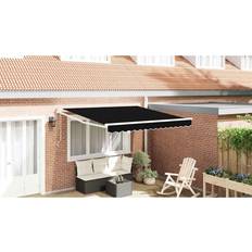 Sort Terrassemarkiser vidaXL Automatisk Utrækbar Markise Sort 300x250 cm