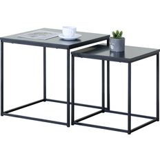 Nesting Tables Coffee Tables Set of 2 Square Side End Nesting Table