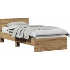 190 cm Rammesenge vidaXL Sengestel uden madras med hovedgavl 75x190 cm Rammeseng
