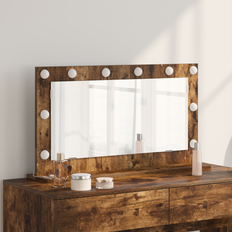 Brun Bordspejle vidaXL Spejl til Makeupbord Røget Eg Sølv 80 x 45 cm Bordspejl