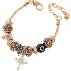 Shein 1pc Teenager DIY Beaded Bracelet With Copper Cross
