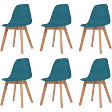 vidaXL 244782 Turquoise Kitchen Chair 82cm 6pcs