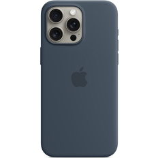 Apple Silicone Case with MagSafe for iPhone 15 Pro Max Storm Blue