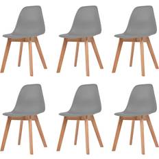 vidaXL 244776 Grey Kitchen Chair 82cm 6pcs