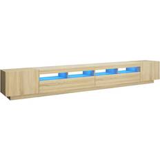 vidaXL Led Lights Sonoma Oak TV Bench 300x40cm