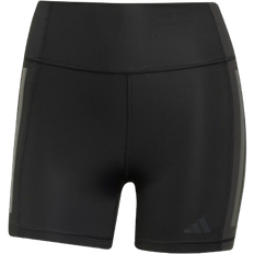 adidas Women's Optime 3 Stripes 1/4 Short Leggings - Black