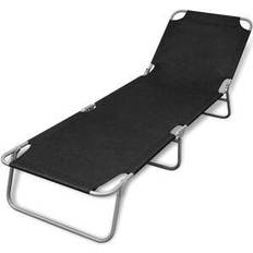 Ihopfällbar - Metall Solsängar vidaXL 41478 - Black