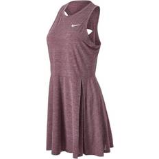 Lila - Tennis Klänningar Nike Court Dri-Fit Advantage Dress Dark Beetroot/White